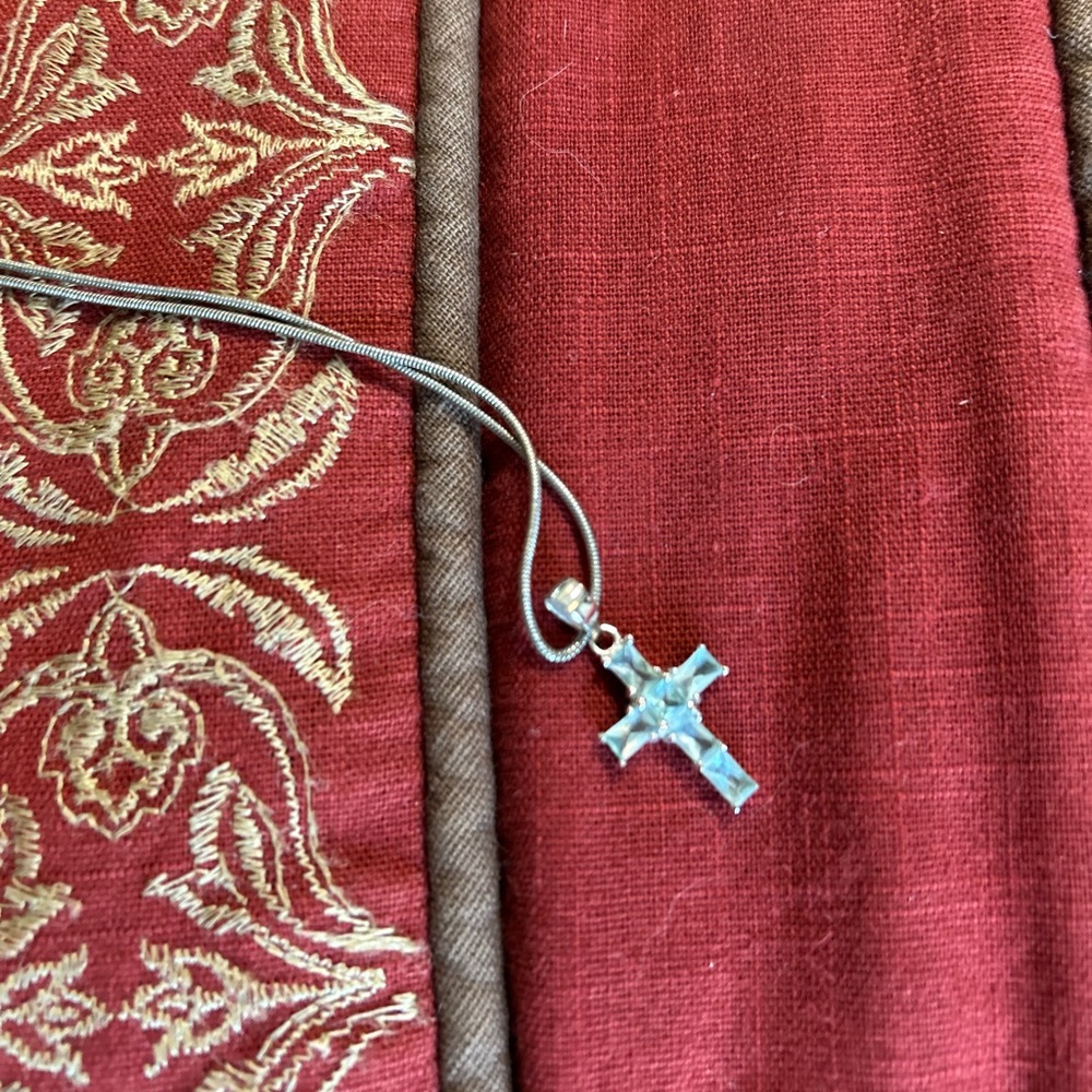 Silver Cross Pendant Necklace
